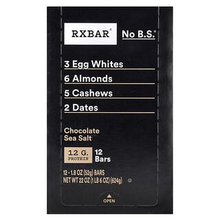 Barras de Proteína Sabor Chocolate Sea Salt 12 Barras de 52 g c/u