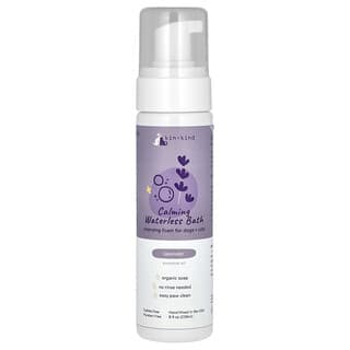 Calmaa Waterless Bath, Cleansing Foam para Perros + Cats, Lavender, 8 fl oz (236 ml)