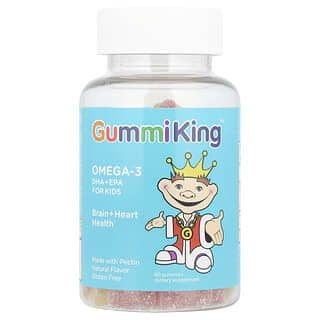 Omega 3 DHA + EPA para Niños, Fresa, Naranja y Limón, 60 Gomitas (35 mg por Gomita)