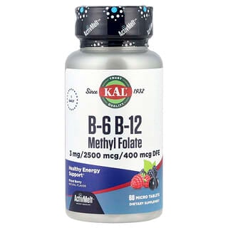 B-6 B-12 Metilfolato, Mixed Berry, 60 tabs