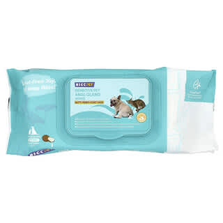 Sensitive Pet Anal Gland Toallitas, para Perros y Gatos, Coconut, 100 Toallitas