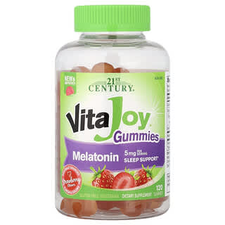 VitaJoy® Melatonina gomitas, Fresa, 120 gomitas (2.5 mg per Gummy)