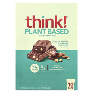 Barras Altas en Proteína Sabor Chocolate con Almendra y Sal de Mar 10 Barras de 55 g c/u