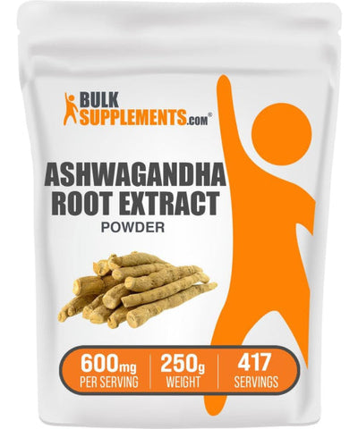 Bulksupplements, Extracto de Ashwagandha en Polvo. 100, 250, 500 y 1000 mg