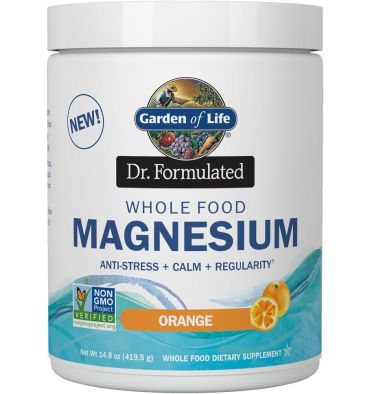 Magnesio en Polvo, sabor Naranja, Vegano, Probióticos. 419.5 gr.