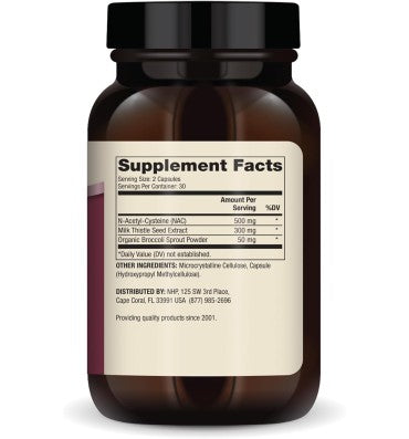 NAC with Milk Thistle 500 mg. 2 opciones
