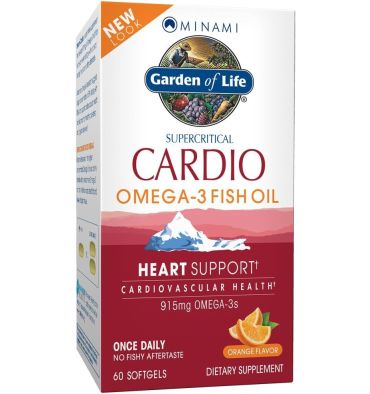 Minami Omega 3 Cardio, salud Cardiaca, sabor Naranja. 60 cápsulas suaves