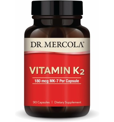 Dr. Mercola, Vitamina K2, MK-7, 180 mcg. 2 opc.