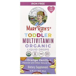 Orgánico Toddler Multivitamínico Gotas Líquidas, 1-3 Años, Naranja Vanilla, 2 fl oz (60 ml)