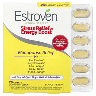 Menopausia Relief, Stress Relief + Energy Boost, 28 caplets