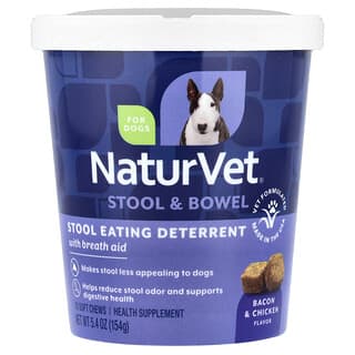 Stool & Bowel, Stool Eating Deterrent with Breath Aid, para Perros, Tocino & Pollo, 70 Soft Chews, 5.4 oz (154 g)
