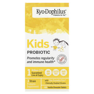 Niños Probiótico, Vainilla, 1 Billion CFU, 60 tabletas masticables