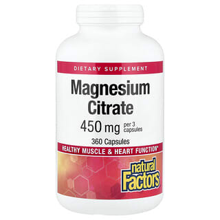 Natural Factors, Citrato de Magnesio (150 mg). 360 caps