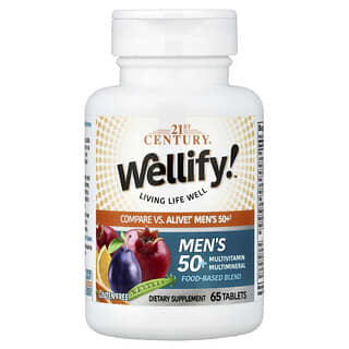 Multivitamínico y Minerales para Hombre 50+, Wellify. 65 tabs.