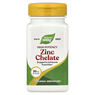 Zinc Chelate, 30 mg, 100 Caps