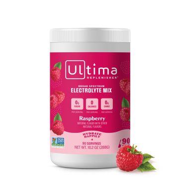 Ultima Replenisher, Mezcla de Electrolitos sin azúcar, sin calorías, sabor Frambuesa. 2 opc