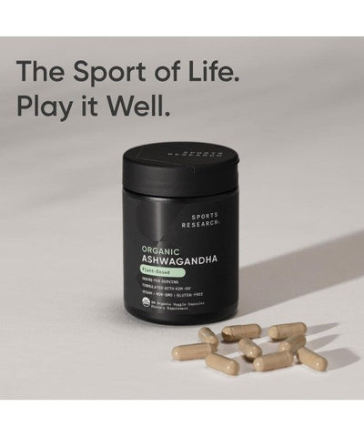 Sports Research, Ashwagandha Orgánica KSM-66. 90 Vcaps.