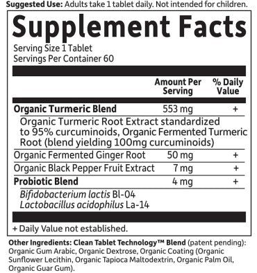 Garden of Life Organics, Cúrcuma Extra Fuerte, soporte para Inflamación. 60 Vtabs