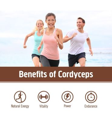 Hongos Cordyceps Energía y Rendimiento. 90 caps