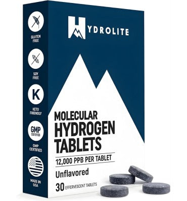 HydroLite Tabletas de Hidrógeno Molecular para agua potable con Magnesio. 2 sabores