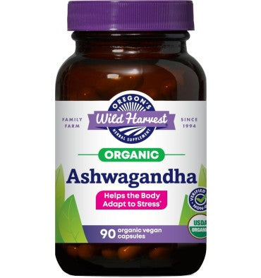 Oregon's Wild Harvest, Ashwagandha Orgánica. 2 tamaños