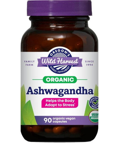 Oregon's Wild Harvest, Ashwagandha Orgánica. 90 y 180 caps.