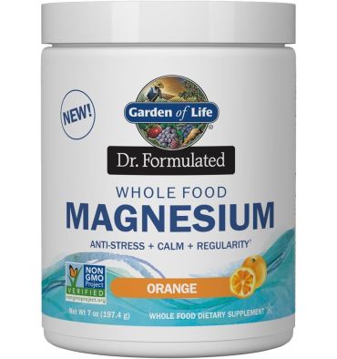 Garden of Life Dr. Formulated, Magnesio Quelado sabor Naranja. 197 gr.