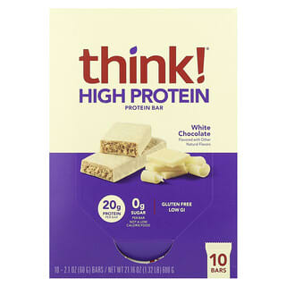 Barras Altas en Proteína Sabor Chocolate Blanco 10 Barras de 60 g c/u