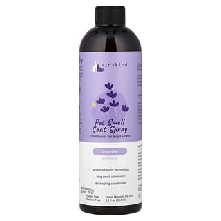 Pet Smell Coat Spray, Acondicionador para Perros y Gatos, Lavender, 12 fl oz (354 ml)