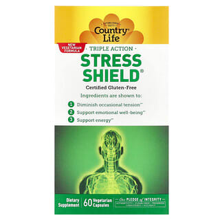 Triple Action Stress Shield, 60 cápsulas vegetarianas