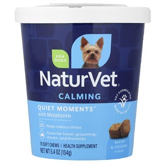 Quiet Moments® with Melatonin, Calmaa, para Perros, Tocino & Pollo, 70 Soft Chews, 5.4 oz (154 g)