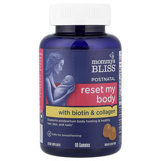 Gummies Postnatales Reset My Body con Biotina y Colágeno sabor Natural Lemon, 60 gummies