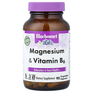Bluebonnet Nutrition, Magnesio y Vitamina B6. 90 vcaps