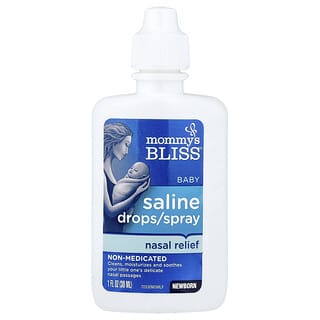 Bebé Saline gotas/Spray Nasal Soporte, Newborn , 1 fl oz (30 ml)