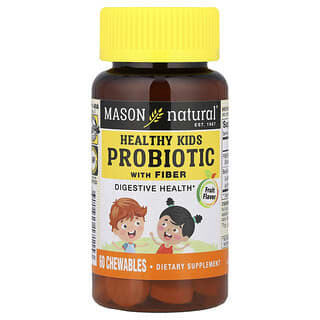 Healthy Niños Probiótico con Fiber, Fruit, 60 masticables