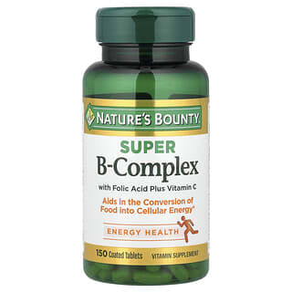 Super Complejo B con Ácido Fólico y Vitamina C, 150 tabs