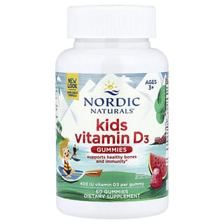 Vitamina D3, para Niños, edades 3+, sabor Wild Syía Splash, 400 IU. 60 gomitas.