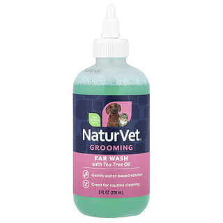 Limpiador de Oídos with Tea Tree Oil, para Perros y Gatos, 8 fl oz (236 ml)
