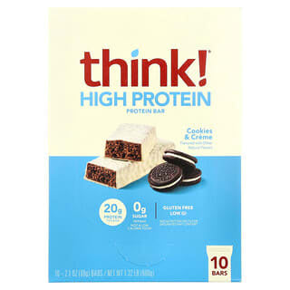 Barras Altas en Proteína Sabor Galletas con Crema 10 Barras de 60 g c/u