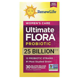 Mujer Care, Ultimate Flora Probióticos, 25 Billion CFU, 30 Delayed Release Vegan Capsules, 30 Delayed Release caps