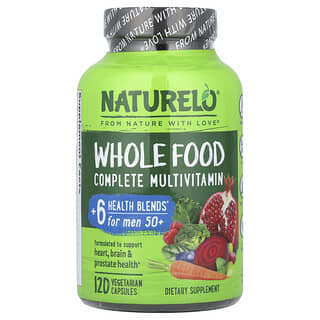 Multivitamínico para Hombre 50+, de alimentos integrales, completo. 120 Vcaps.