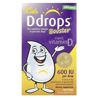 Vitamina D3, para Niños, orgánica, líquida, 15 mcg (600 IU). 2.8 ml.