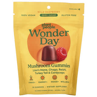 WonderDay, Mushroom gomitas, Wild Raspberry, 60 gomitas