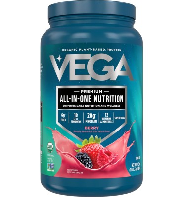 Vega, Todo en Uno Proteína Vegana en Polvo. 4 sabores