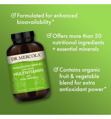 Dr. Mercola, Multivitamínico y Minerales. 240 tabs.