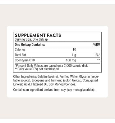 CoQ10 (100mg), suplemento de Ubiquinone. 60 caps