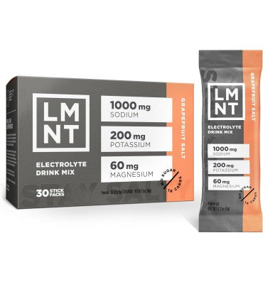 LMNT, Electrolitos sin Azúcar, con sal cítrica, varios sabores. 30 packs