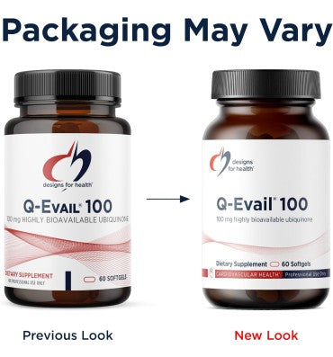 Q Evail 100 CoQ10 Ubiquinone. 60 coftgel