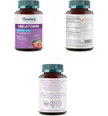 Melatonina (3 mg) Libre de Azúcar sabor Fresa. 60 gomitas