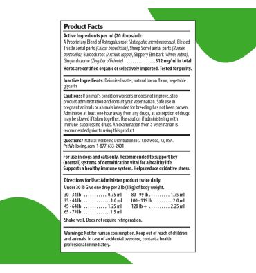 Suplemento Life Gold contra Cancer para Perros y Gatos. 59 ml.